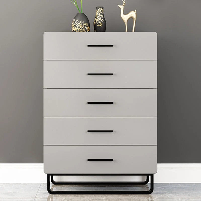 Contemporary Bedroom Chest 16" Wide Storage Chest in Gray with Drawers