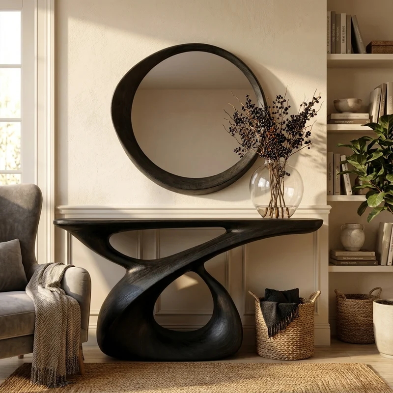 Mid Century Console Table Entryway And Hallway SINLKICS283
