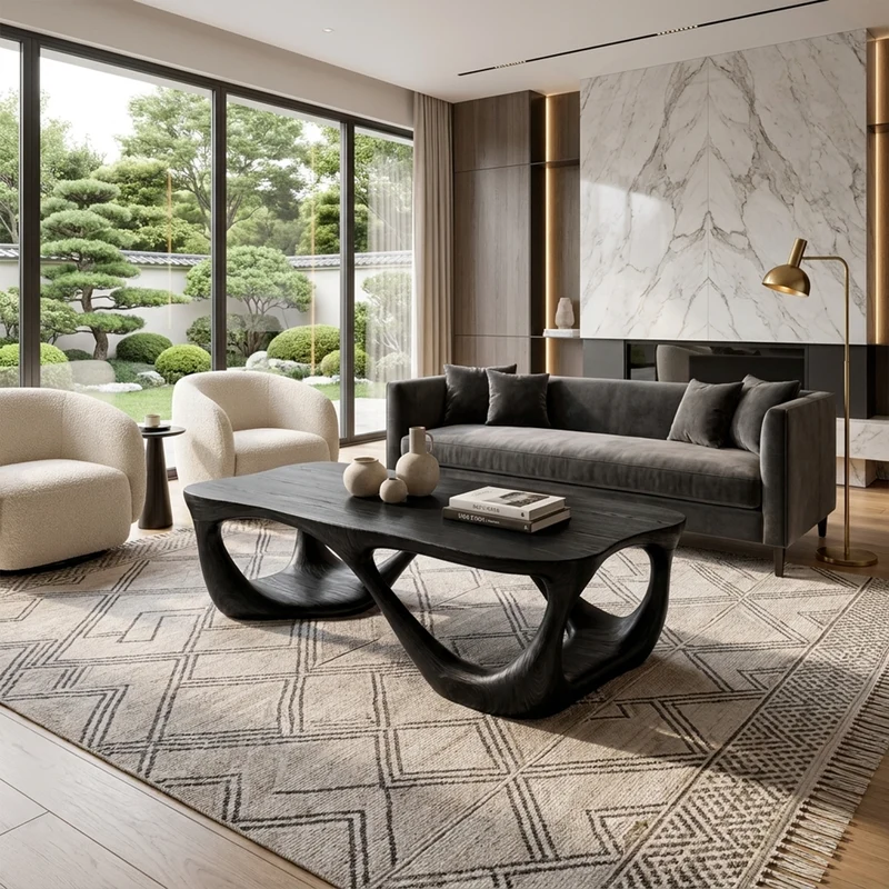 Mid Century Coffee Table Accent Living Room SINLKICF161