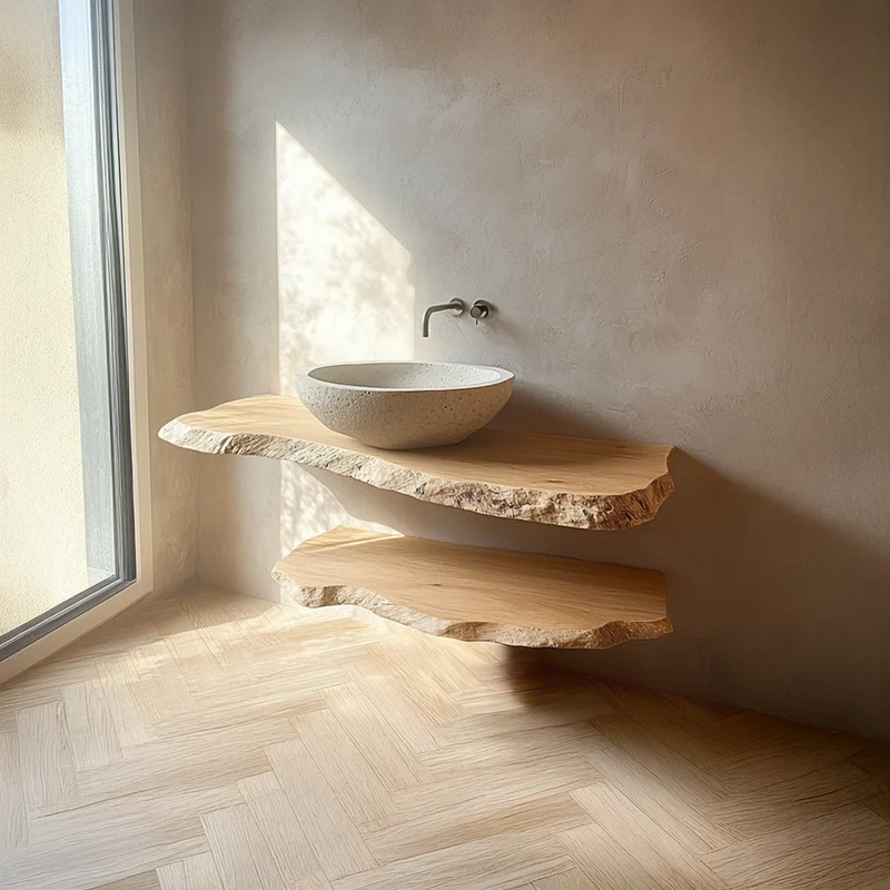 Rustic Floating Shelf Vanity Bathroom SINLSABRV178