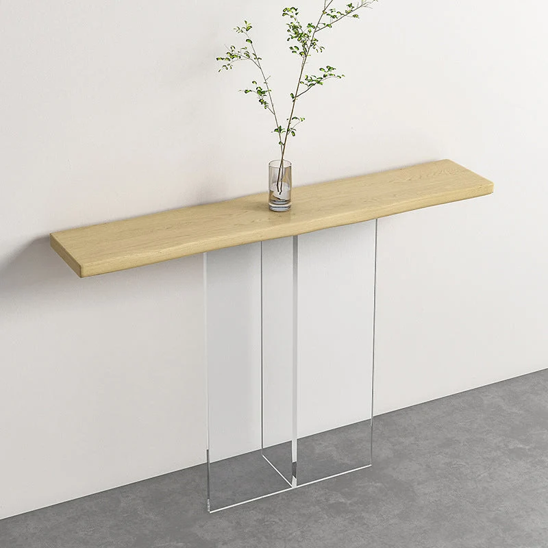 11.8" W Console Table Acrylic Contemporary Rectangle Console