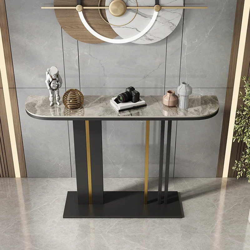 11.8" W Slate Console Stain Resistant Contemporary Console Table