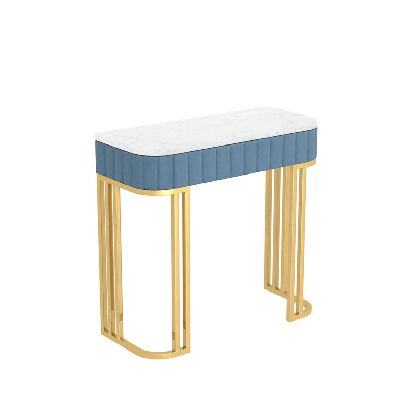 Glam Marble Console Table 14" W Half Moon Console Accent Table for Hall