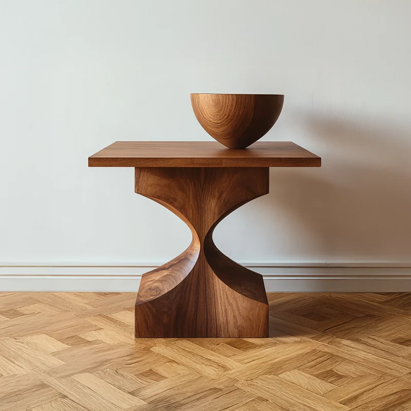 Spry Interior Mid-Century Modern Wood End Table, Round Accent Side Table with Legs for Living Room Sofa & Bedroom Bedside Nightstand, SINLSABT030