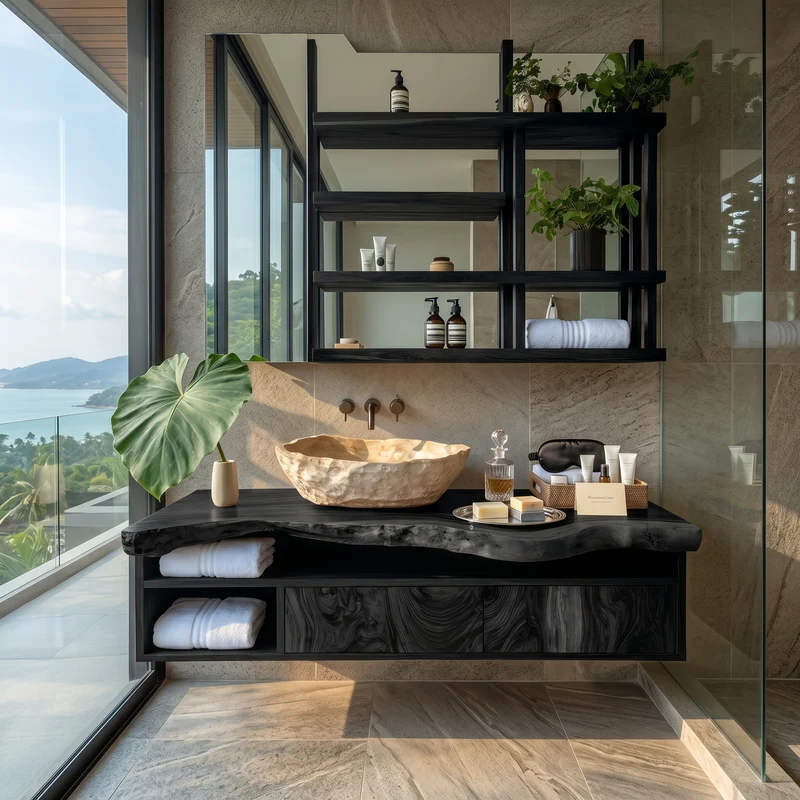 Handcrafted Floating Vanity For Elegant Bathroom SILDTTRBRV028