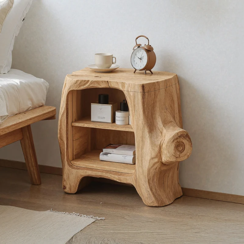 Handcrafted Wooden Nightstand For Unique Bedroom SILDTTNNS007