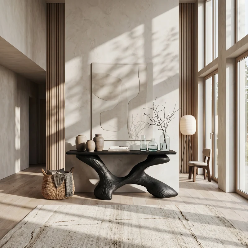 Mid Century Foyer Table For Living Room SILDTTNCS205