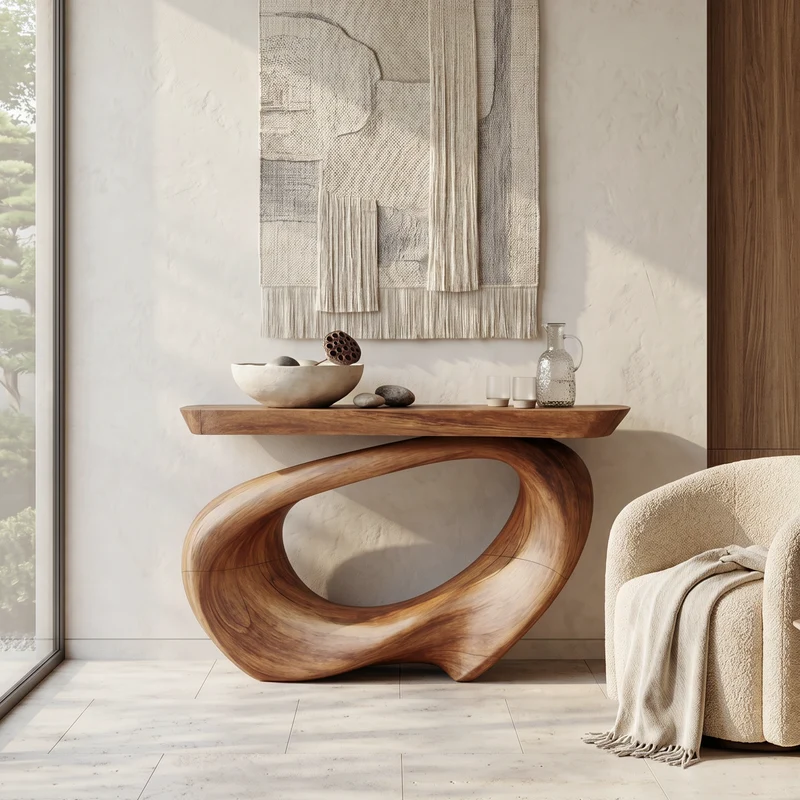 Rustic Live Edge Console Table Entryway Design SILDTTNCS215