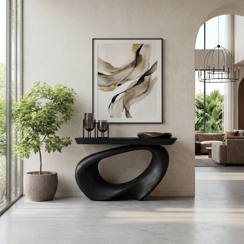Rustic Live Edge Console Table Entryway Design SILDTTNCS215