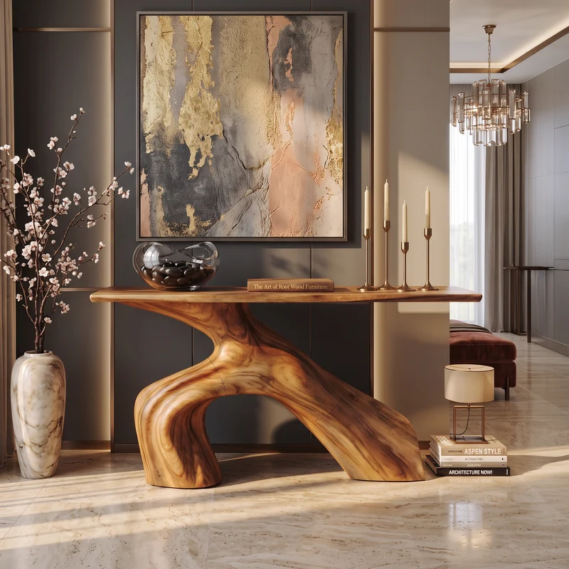 Farmhouse Live Edge Console Table Entryway Decor SILDTTNCS213