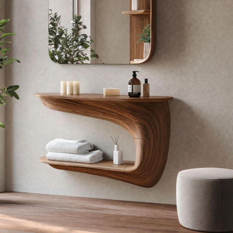 Spry Interior Handcrafted Solid Wood Vanity, Makeup Dressing Table, Bedroom Vanity Desk with Drawer & Storage Console SILDTTNMV002