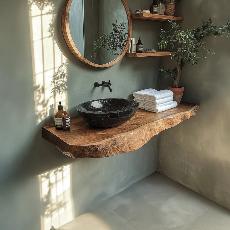 Rustic Single Sink Vanity Bathroom SINLBRV112
