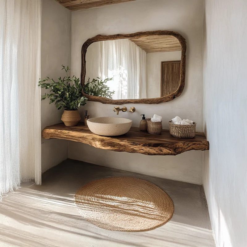Spry Interior Rustic Handmade Vanity, Solid Wood Bathroom Single Sink Countertop Console Table, Washstand with Shelf SINLSABRV072