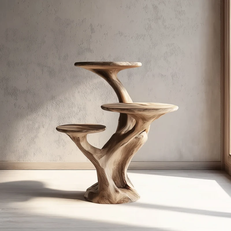 Rustic Side Table Reading Nook SINLKIBT112