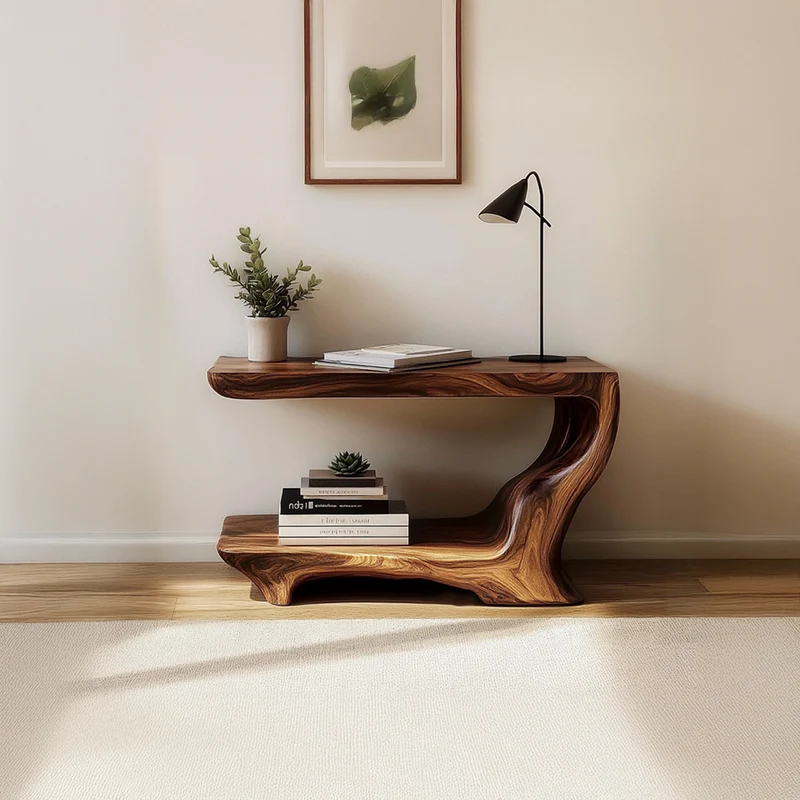 Spry Interior Mid-Century Side Table, Solid Wood End Table & Accent Bedside Nightstand for Living Room, Bedroom & Office SINLSABT108