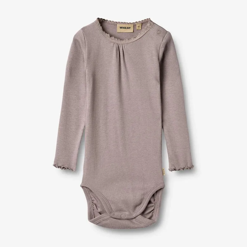 Wheat-Rib Body L/S Lotta- dusty purple