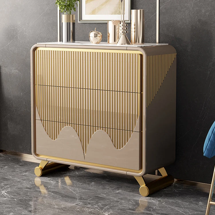 15.6-inch W Classic Glam Storage Chest Stone Storage Chest Dresser
