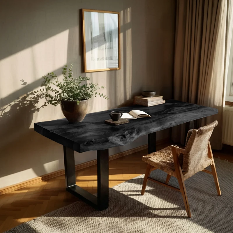 Spry Interior Handcrafted Wooden Tabletop, Solid Wood Custom Replacement Slab for DIY Desks, Coffee Tables & Bedroom Furniture, SILDTTNDE011