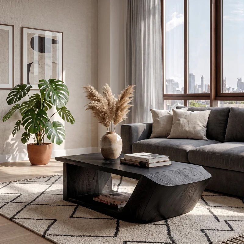 Rustic Wooden Coffee Table For Living Room And Lounge SINLKICF363