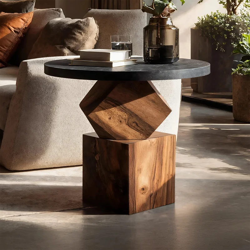 Spry Interior Modern Wooden Side Table & Bedroom Nightstand, Minimalist Solid Wood Accent End Table for Living Room, SILDTTNSTA012