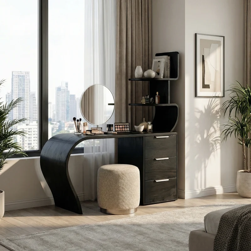Boho Makeup Vanity Desk Bedroom Dressing Area Beauty Space SILDTTRMV008