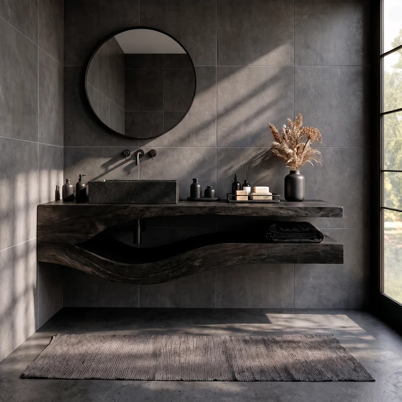 Modern Floating Bathroom Vanity For Bathroom And Powder Room SINLKIBRV301