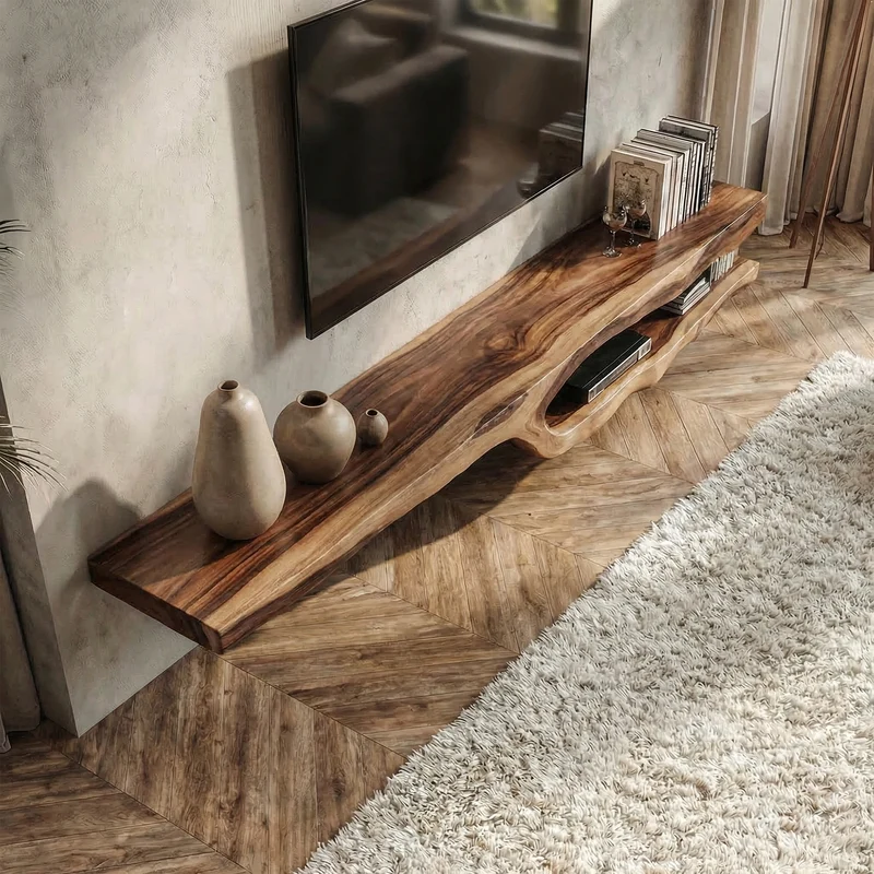 Rustic Floating TV Shelf For Living Room And Bedroom SINLKITS002