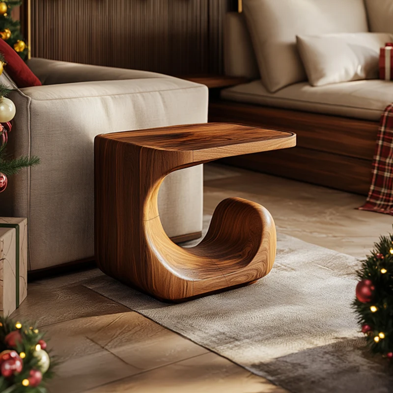 Modern Sculptural C Shape Side Table For Living Room And Sofa Area SINLKIBT220