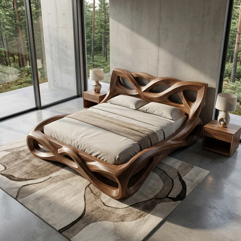 Rustic Decorative Bedroom Bed For Bedroom And Personal Space SINLKIWB111