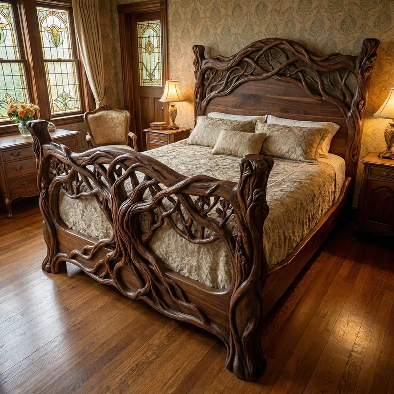 Rustic King Bed Frame For Bedroom Or Master Suite SINLKIWB107