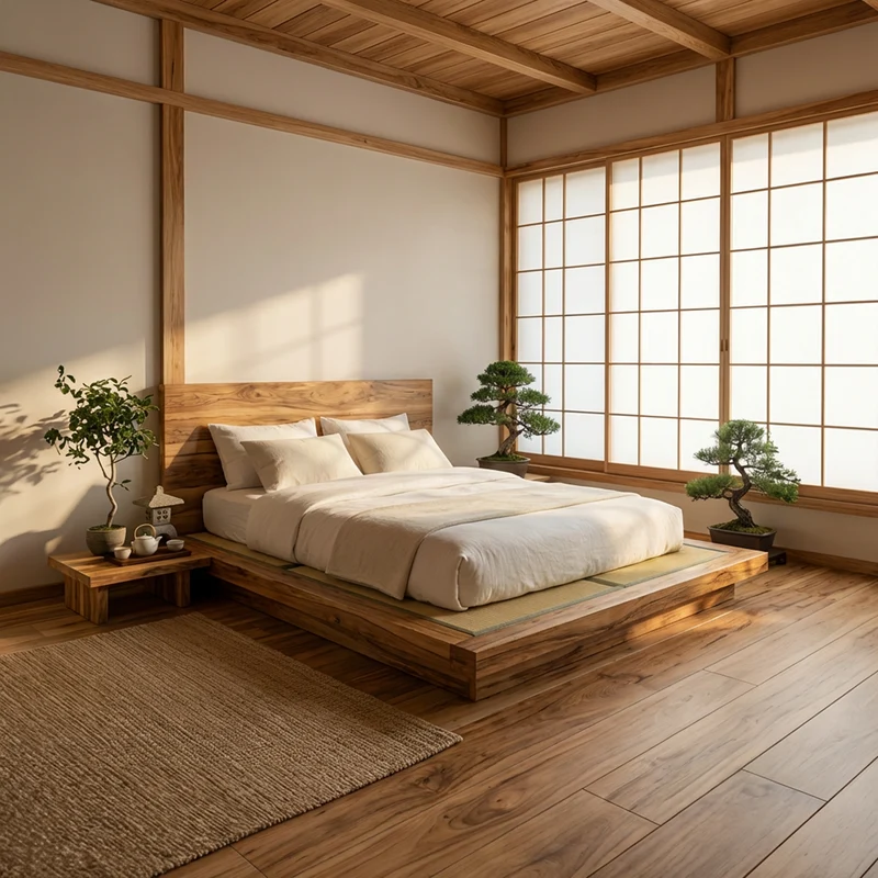 Rustic Artistic Bed Design For Bedroom And Guest Room SINLKIWB094