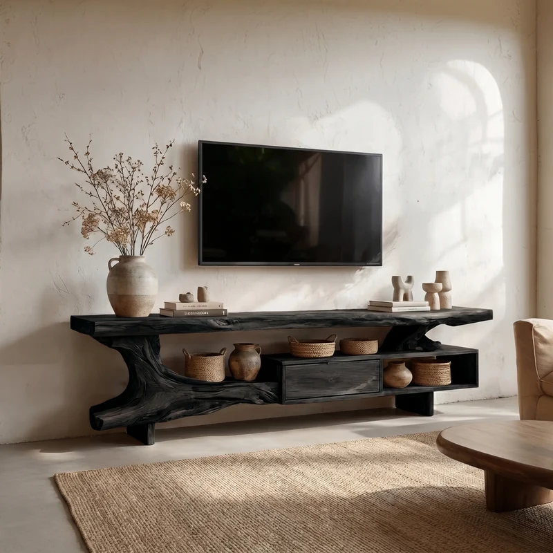 Rustic TV Stand For Living Room And Home Interior SINLSASC462