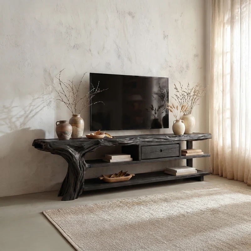 Rustic TV Stand Console For Living Room And Family Area SINLSASC460
