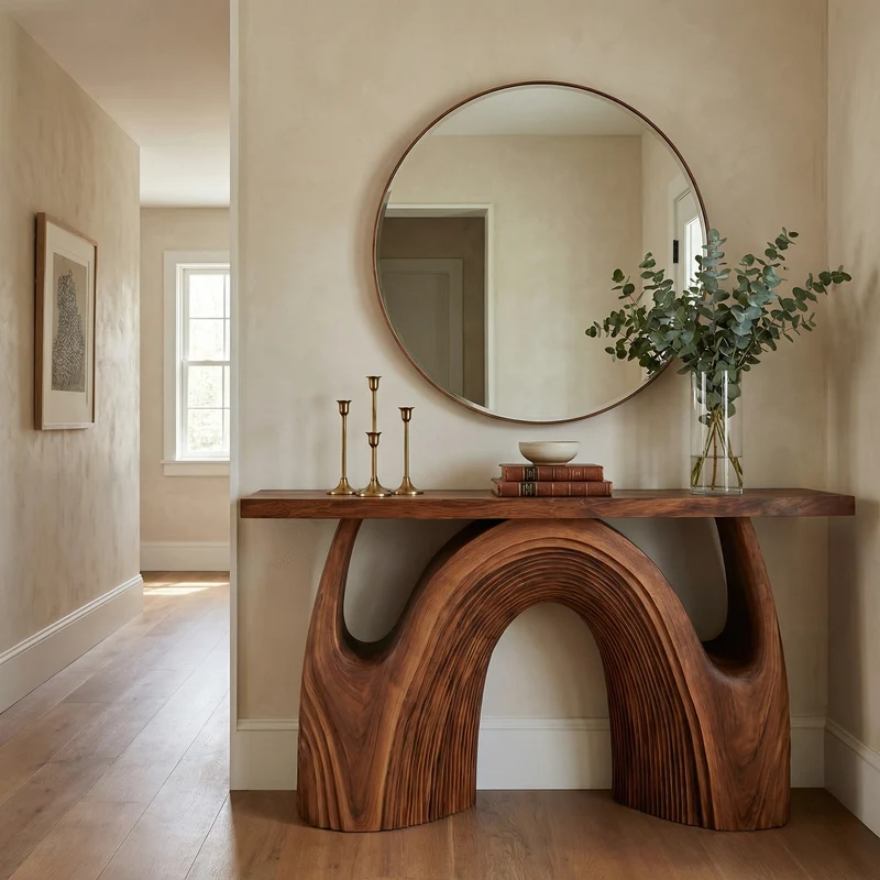 Organic Double Arch Console Table Sofa Back Living Room SINLKICS500