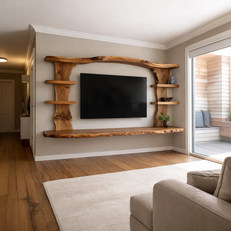 Organic Modern Floating TV Unit For Living Room And Lounge SINLKIFL434