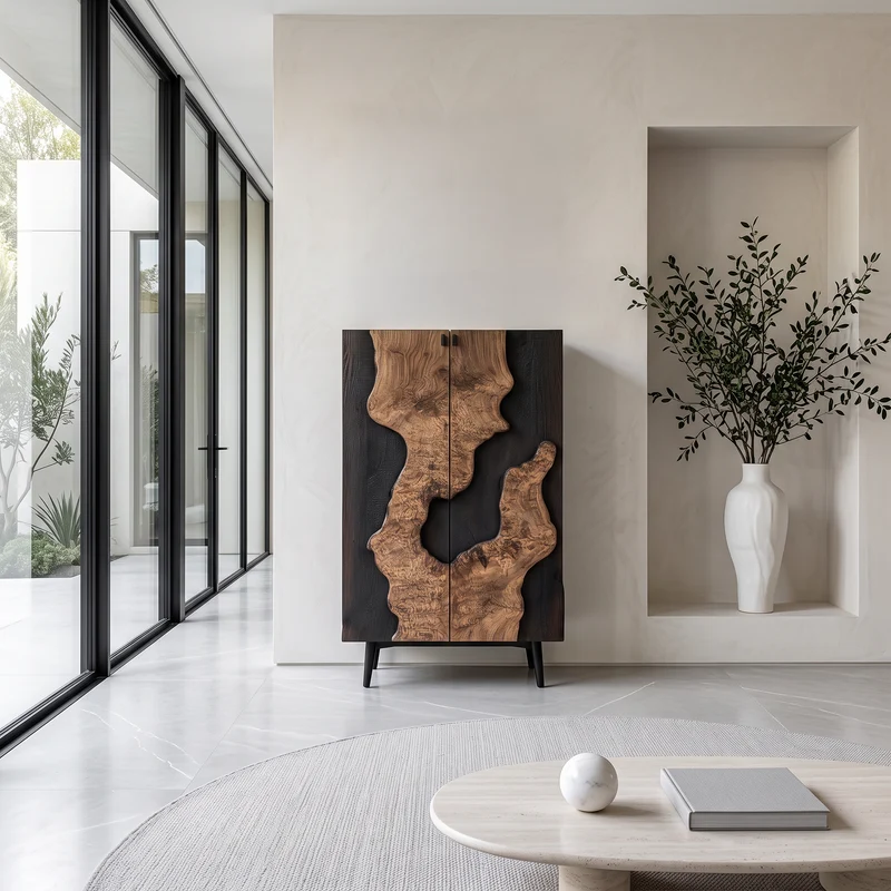 Organic Modern Display Storage Cabinet For Living Room And Hallway SINLSASC360