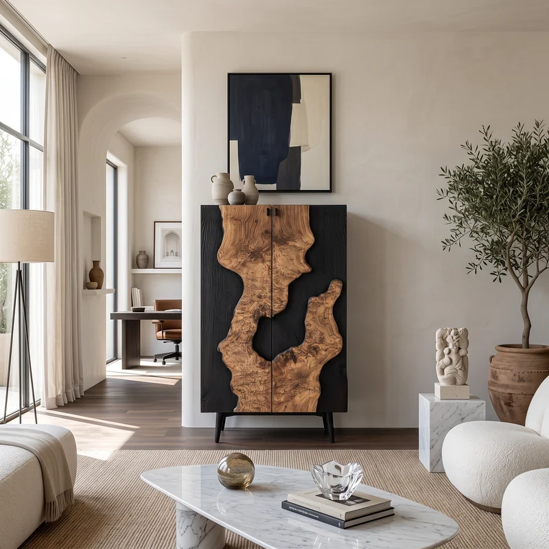 Organic Modern Display Storage Cabinet For Living Room And Hallway SINLSASC360