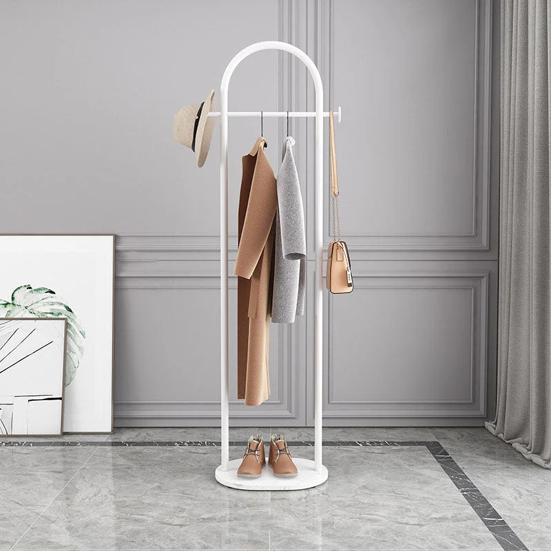 Glam Coat Rack Free Standing Metal Hall Stand with Slate Base Living Room