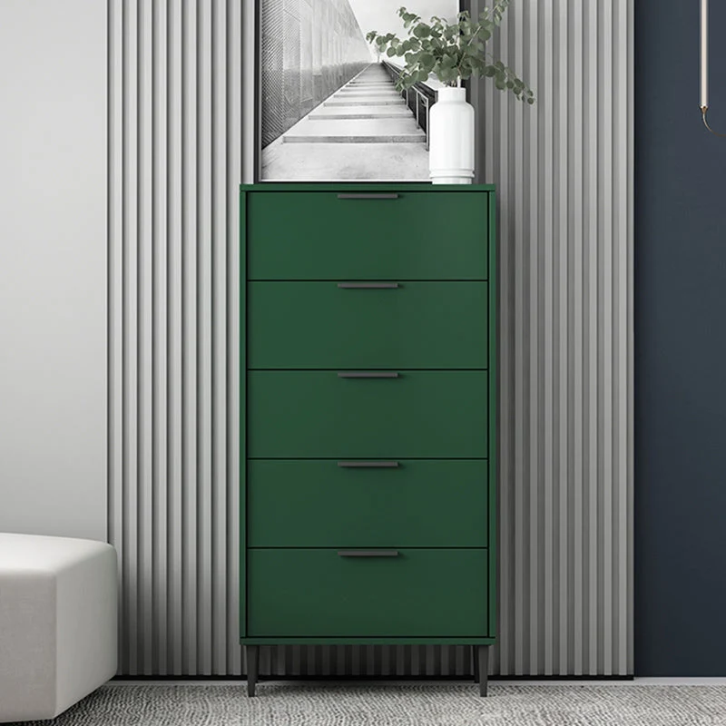 Contemporary Style Vertical Wood Dresser Bedroom Lingerie Chest with Drawer