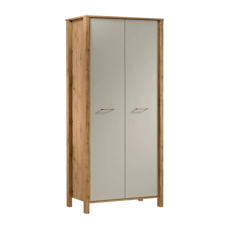 Velario Geräumiger Kleiderschrank 2-türig mit Kleiderstange und Einlegeboden – Stilvoll und Modern