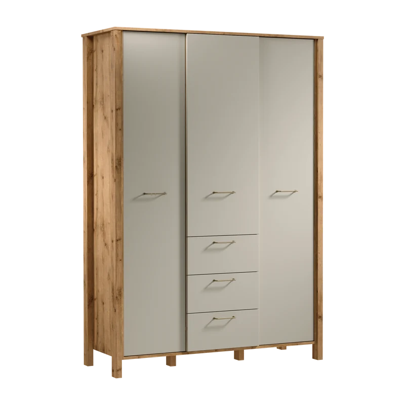 Velario Geräumiger Kleiderschrank mit 3 Türen und 3 Schubladen – Stilvoll & Modern
