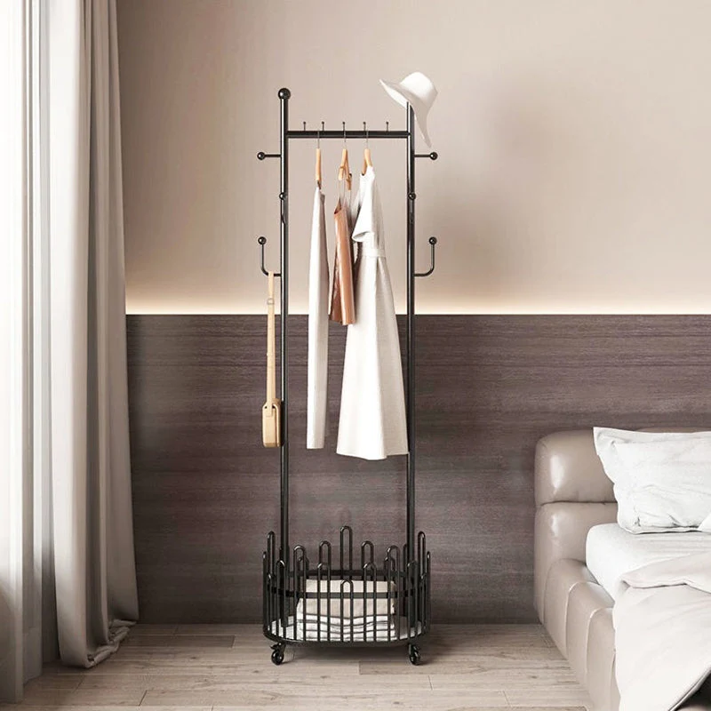 Glam Coat Rack Free Standing Coat Hook Storage Shelf Organizer Metal Hall Stand