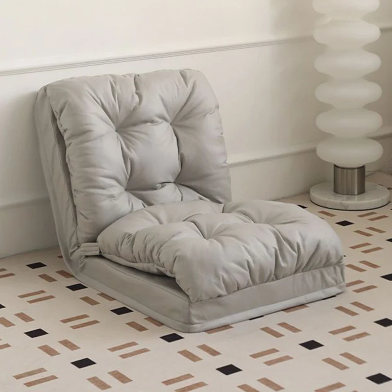 Modern Minimalist Synthetic Fabric Sponge Cotton Square Rectangular Lazy Sofa Backrest Armless For Living Room