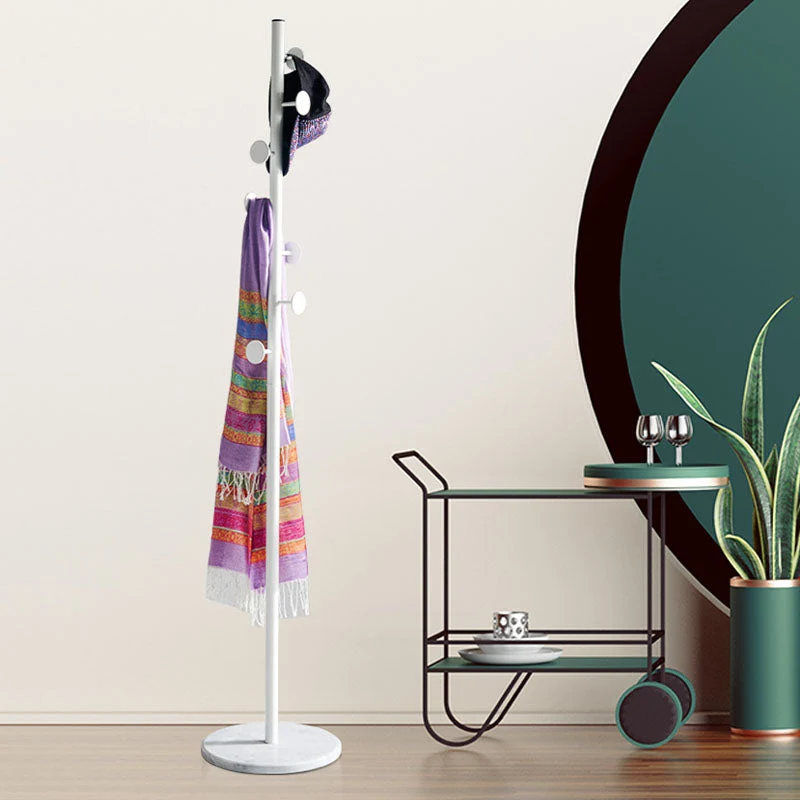Contemporary Style Hall Tree Metal Coat Rack Free Standing Coat Hanger