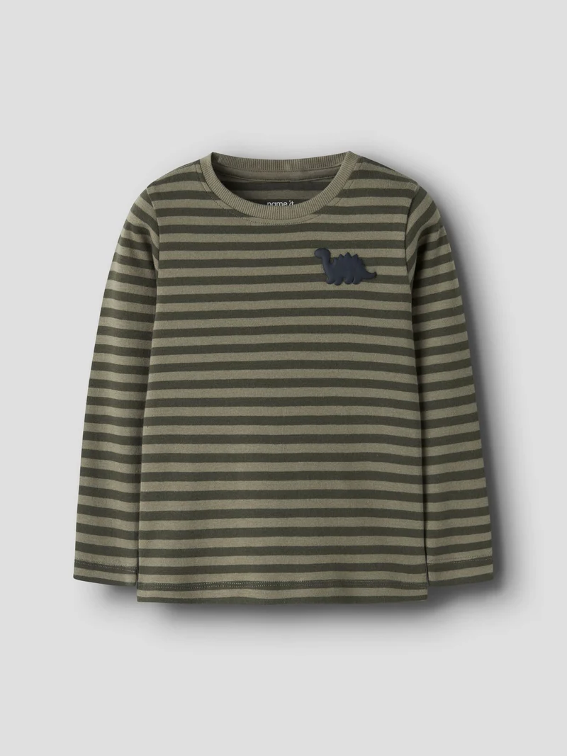Name it - SLIM FIT OBERTEIL MIT LANGEN ÄRMELN Mermaid/Dino