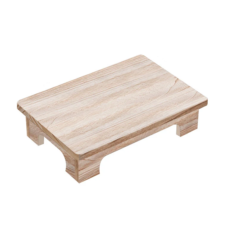 Traditional Japanese Rectangular Paulownia Wood Coffee Table For Living Room