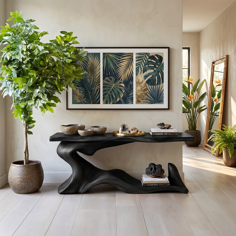 Rustic Live Edge Desk Entryway Design SILDTTRCS236