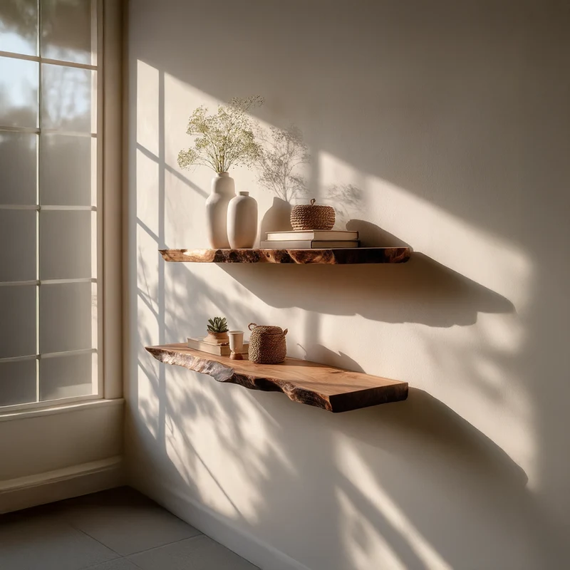 Rustic Floating Shelf Family Room SINLSAFL098