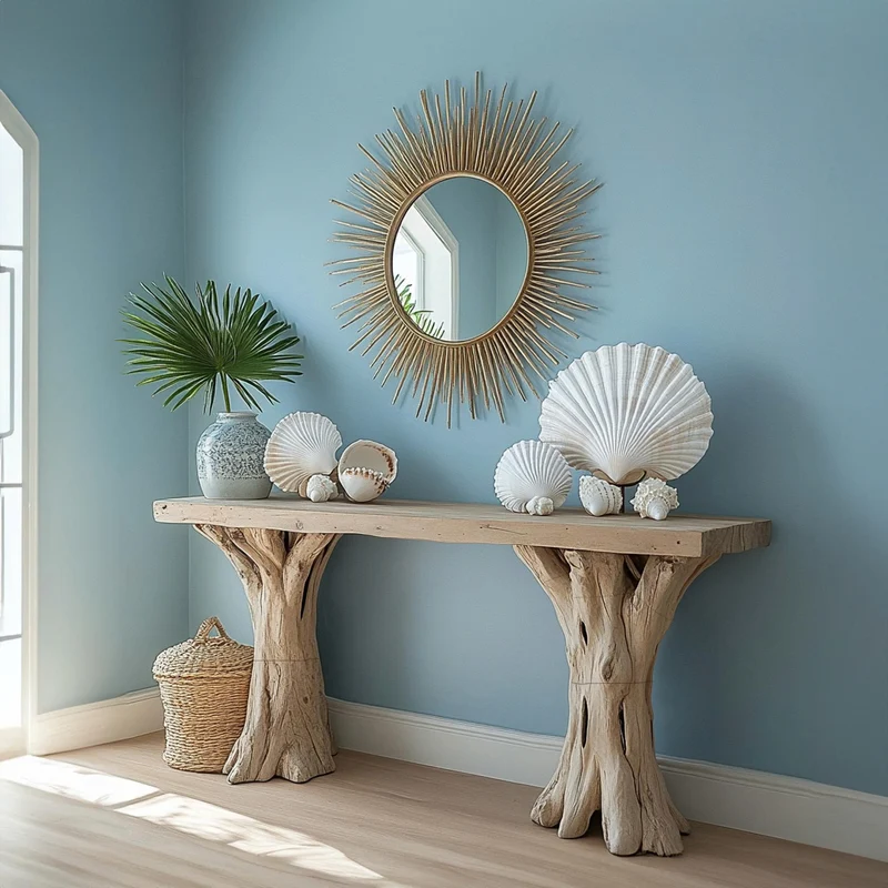 Custom Driftwood Console Table Handmade Rustic Table Nature Gitf SINLSACS063