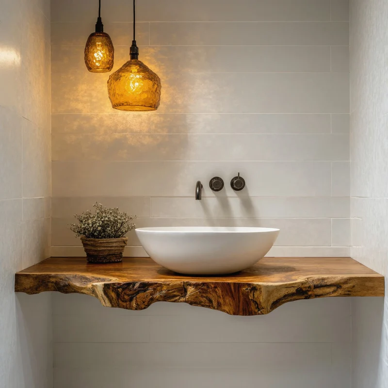 Handcrafted Live Edge Bathroom Vanity Furniture Decor SILDTBRV230